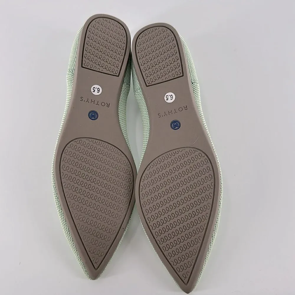 Rothy's The Point Mint Green Ballet Flats Size 6.5